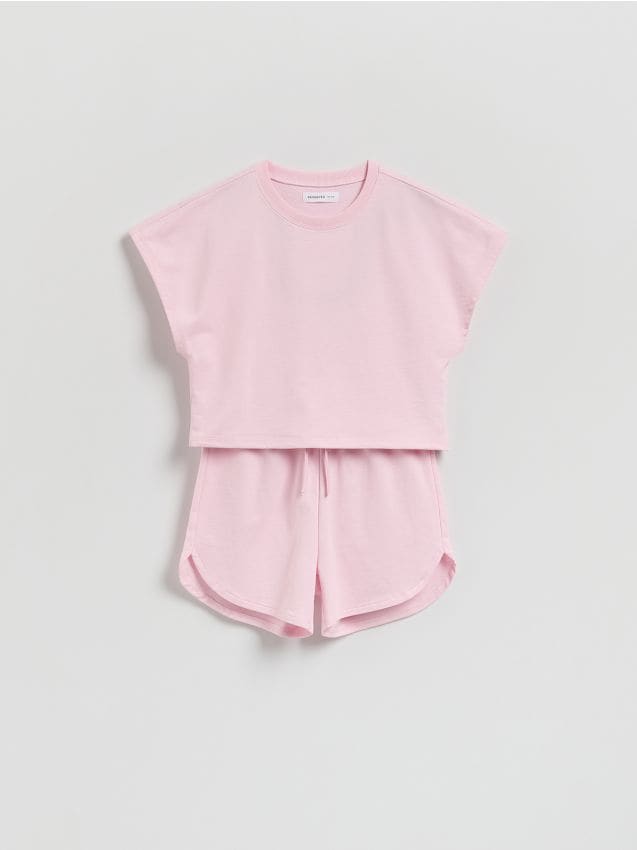 Reserved - Bawełniany komplet - pastelowy róż