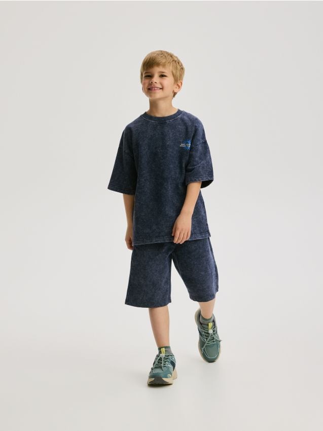 Reserved - Komplet z efektem sprania - granatowy