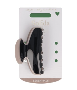 Solida Haarklammer schwarz/beige groß shiny Klamry do włosów 1 szt.