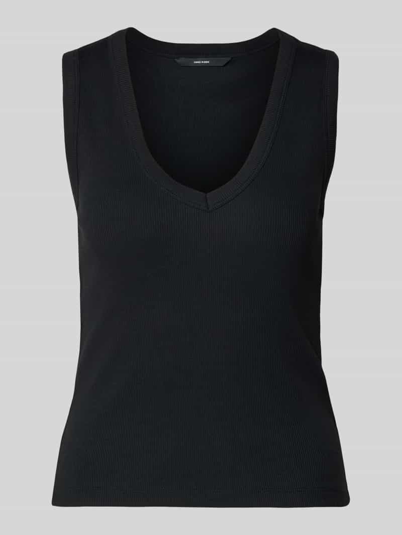 Top na ramiączkach o kroju slim fit z mieszanki bawełny model 'CHLOE'