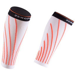 ZeroPoint Opaski kompresyjne ProRacing Compression Calf Sleeves White/Devil''s Orange