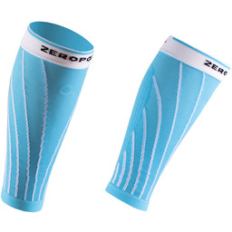 ZeroPoint Opaski kompresyjne ProRacing Compression Calf Sleeves Blue Crystal/White
