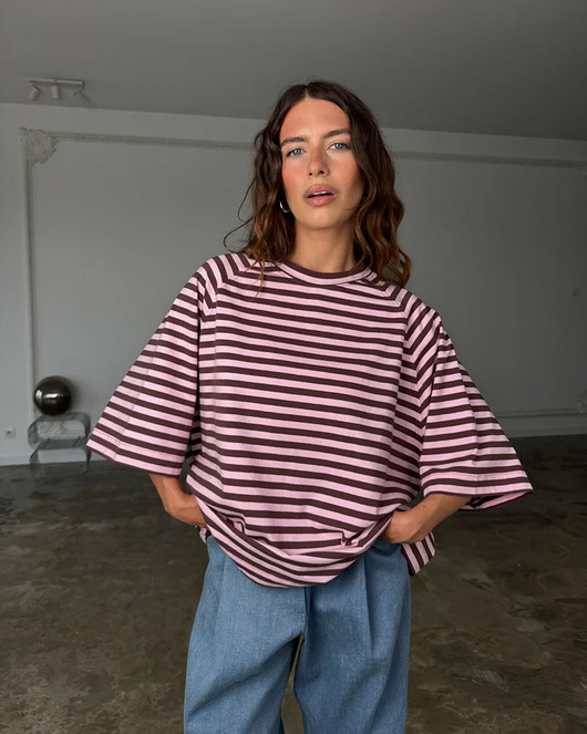 Tshirt Chillout brown & pink