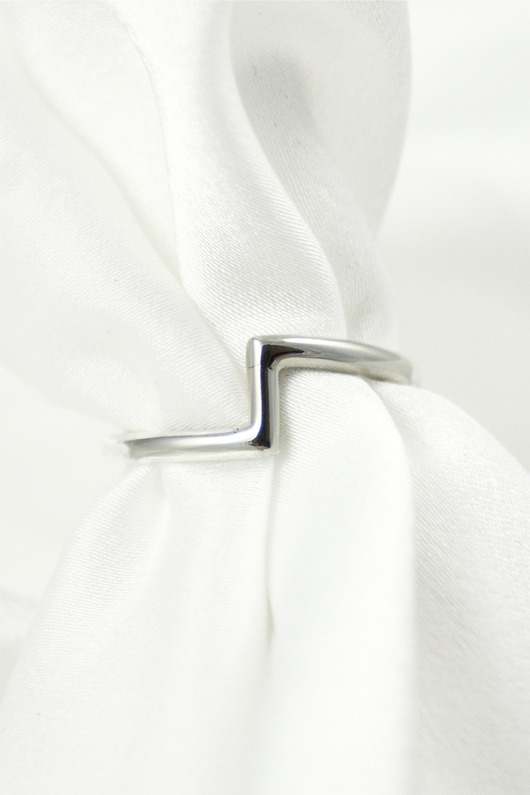 Srebrny pierścionek Zen- na mały palec, pinky ring, HerRing
