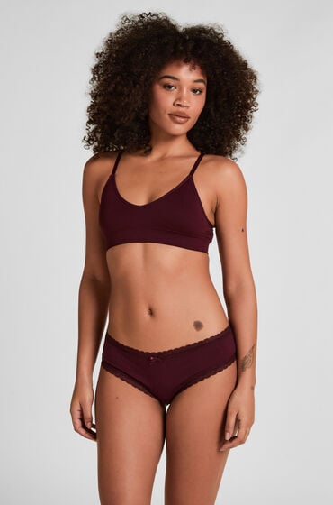 Hunkemöller Brazyliany bawełniane Georgia Fioletowy