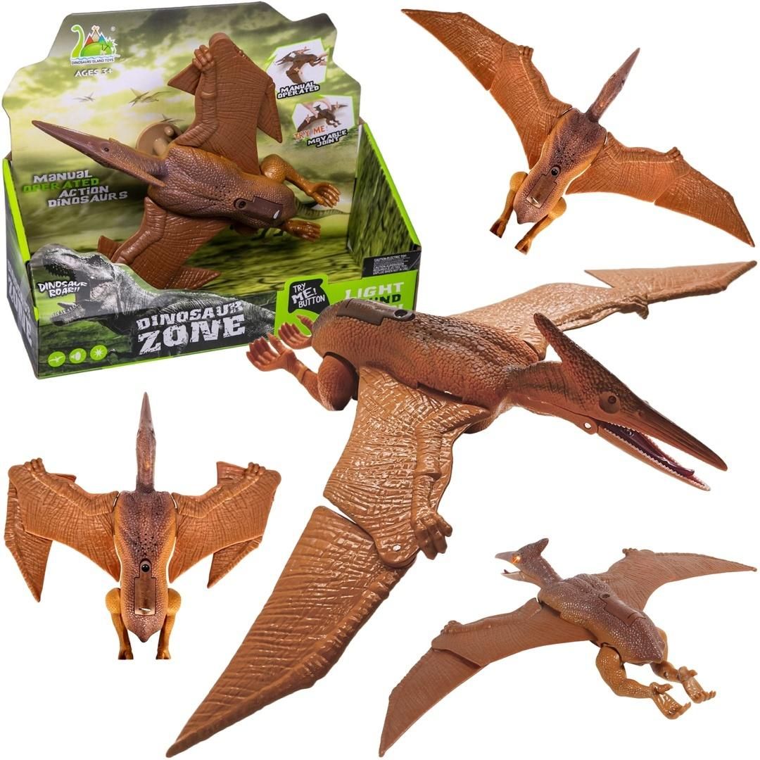 Dinozaur pterodaktyl z głosem i światłem - figurka