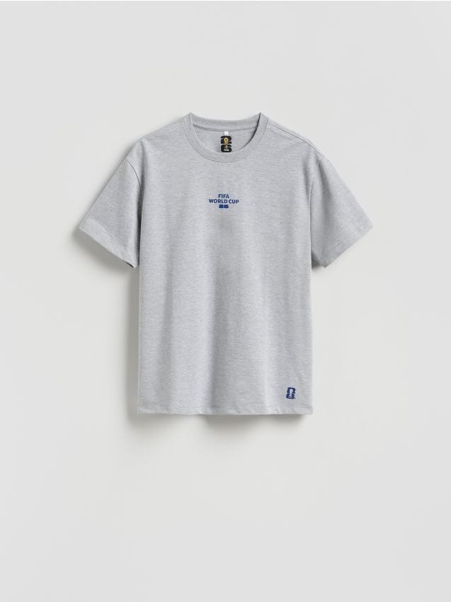 Reserved - T-shirt FIFA World Cup - jasnoszary