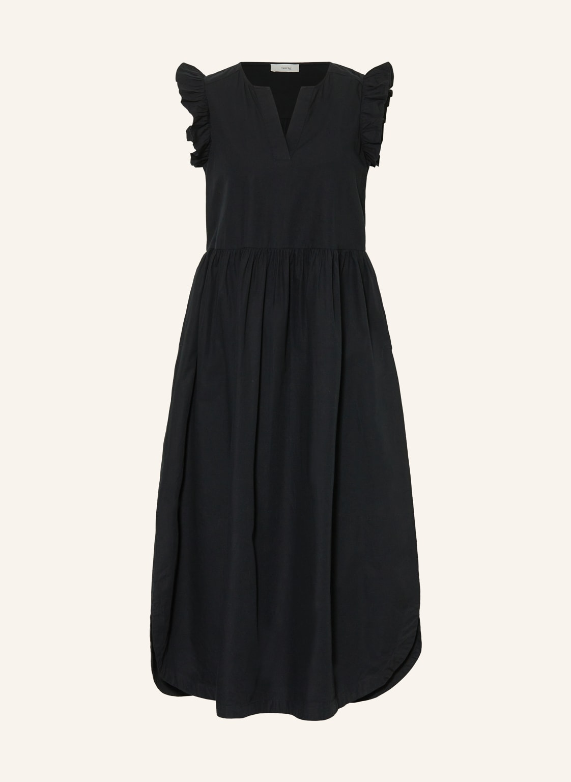 Selected Femme Sukienka Z Falbanami schwarz