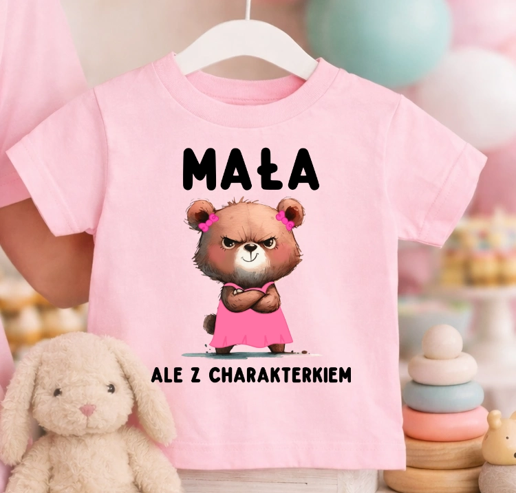 Koszulka dla dziewczynki - MAŁA ALE Z CHARAKTERKIEM