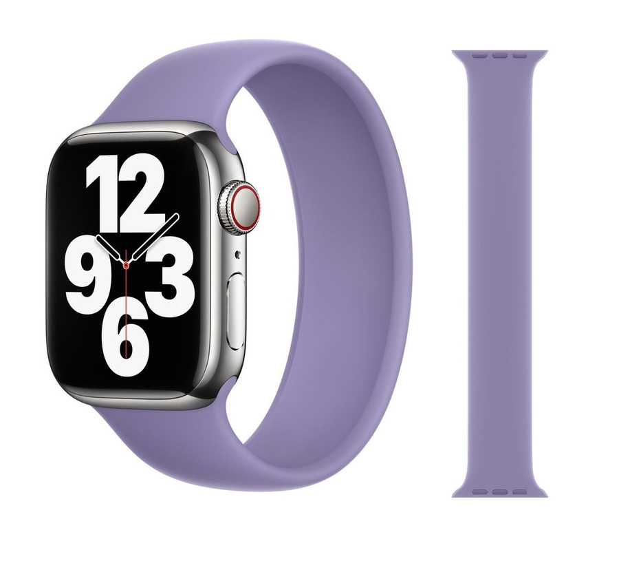 Apple Opaska SOLO SILIKONOWY PASEK DO APPLE WATCH 39/40/41/42MM ENGLISH LAVENDER SIZE 2 ORYGINALNA PLOMBA