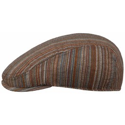 Kaszkiet Temberton Stripes by Lipodo, brązowy, L (59-60 cm)