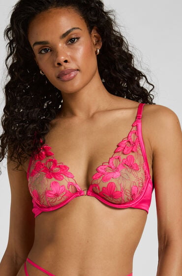 Hunkemöller Stringi High Waisted Highleg Beatrice Różowy