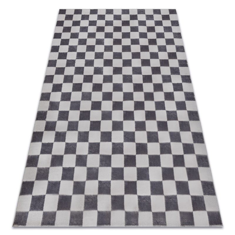 Dywan AURA EB112 szary - Szachownica, strukturalny, nowoczesny 200x290 cm