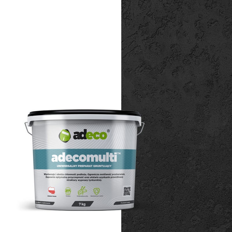Grunt szczepny Adecomulti z kwarcem pod beton architektoniczny 7 kg kolor Czarny