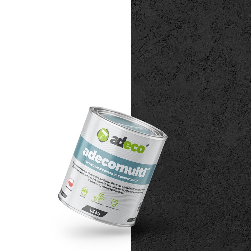 Grunt szczepny Adecomulti z kwarcem pod beton architektoniczny 1,3 kg kolor Czarny