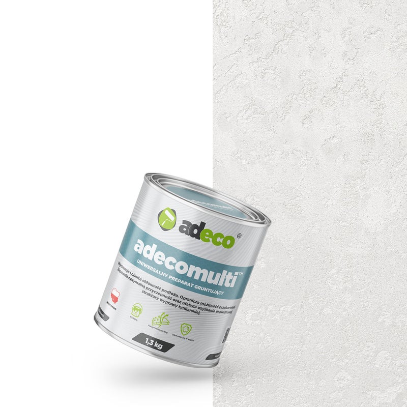 Grunt szczepny Adecomulti z kwarcem pod beton architektoniczny 1,3 kg kolor Biały white