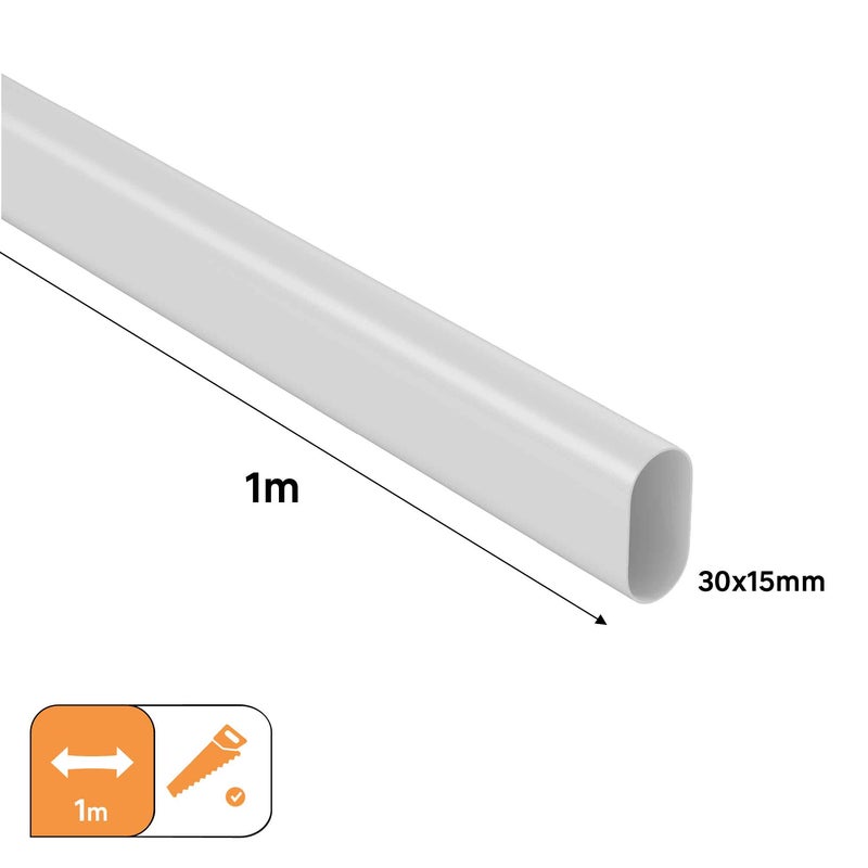 Drążek do szafy 100 cm biały Spaceo
