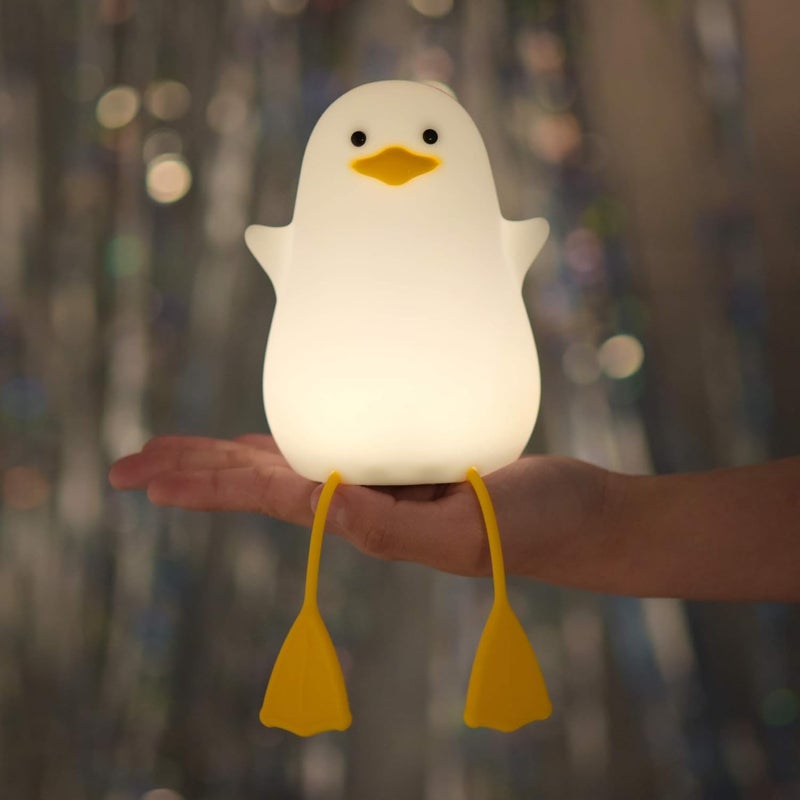 Akumulatorowa lampka nocna LED w kształcie kaczki – lampka nocna dla dzieci – delikatne i kojące światło – idealna na stolik nocny