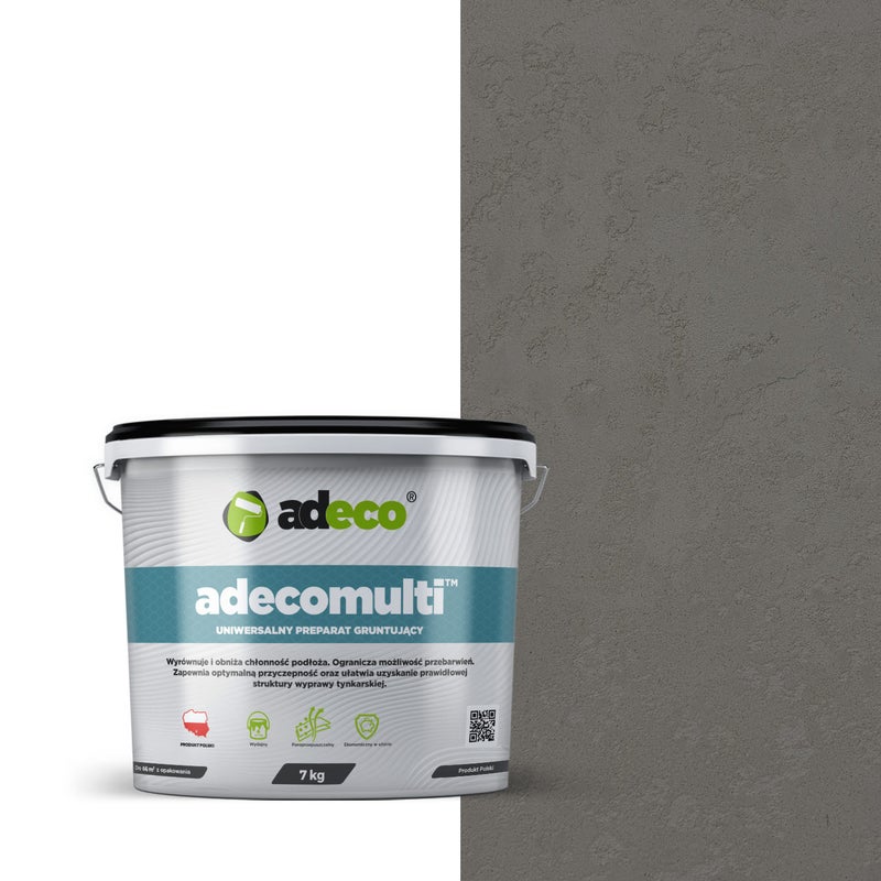Grunt szczepny Adecomulti z kwarcem pod beton architektoniczny 7 kg kolor Silver Grey Adeco