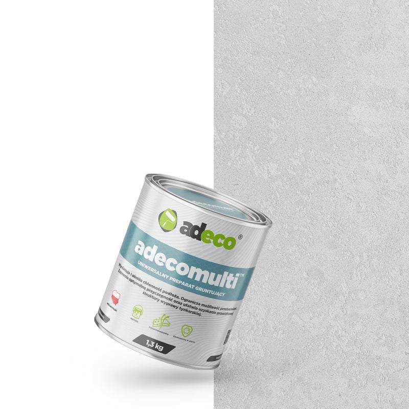 Grunt szczepny Adecomulti z kwarcem pod beton architektoniczny 1,3 kg kolor Platynowy Adeco