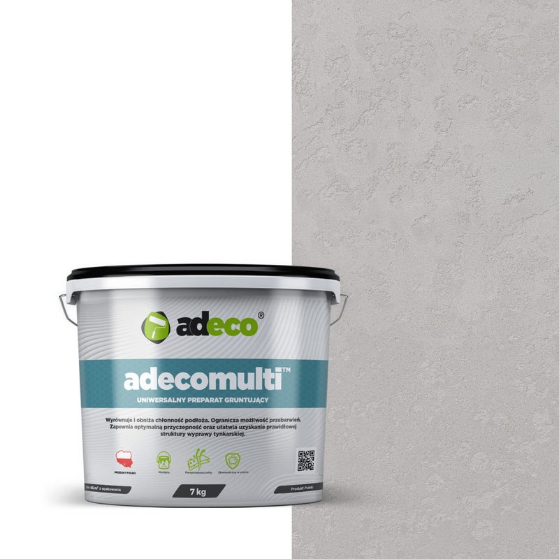 Grunt szczepny Adecomulti z kwarcem pod beton architektoniczny 7 kg kolor Inox jasny szary