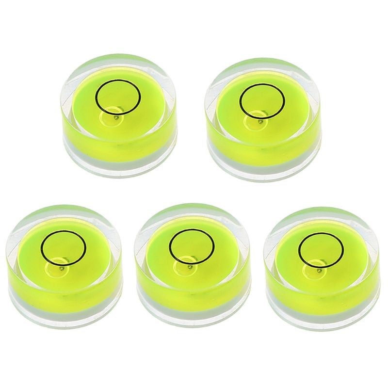 5 szt., 15*8 mm, okrągła poziomica pęcherzykowa, do poziomej kalibracji wag, kolor zielony
