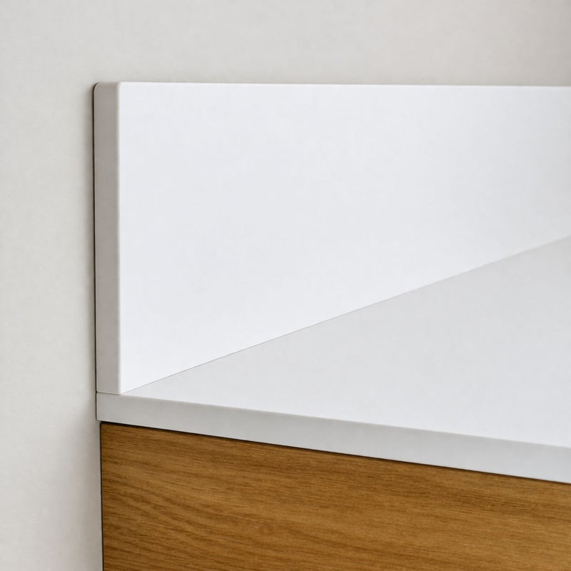 KOLM Blat łazienkowy HPL do szafki 100cm 100,5x47cm Snow White z panelem 30cm