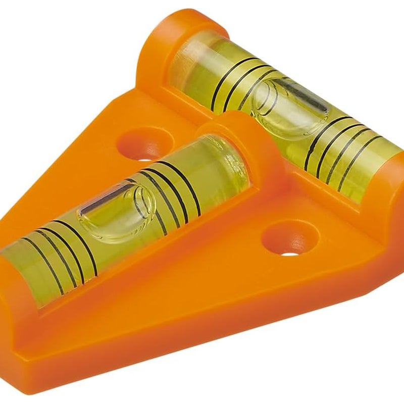 Niveau triangulaire avec aimant, orange