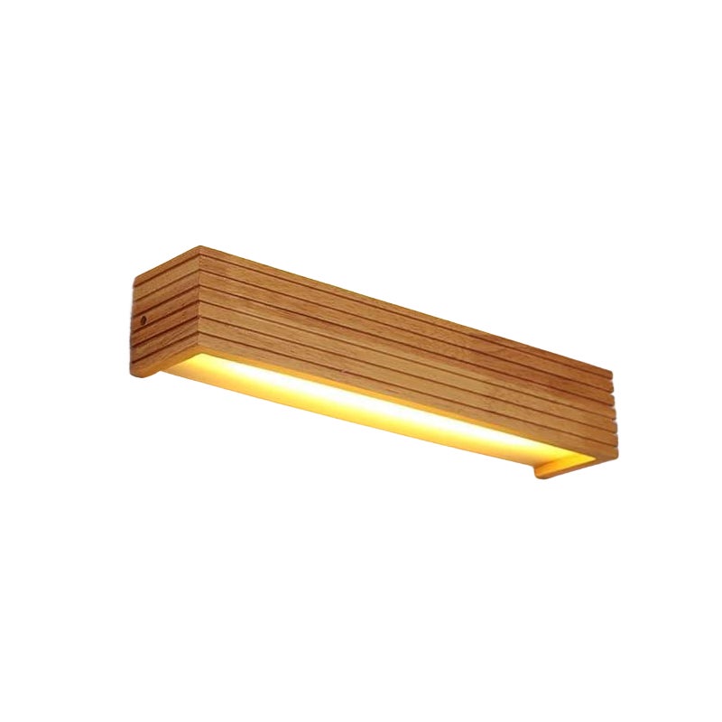 Japońska lampa ścienna z kloszem akrylowym, lampa ścienna LED, skandynawska drewniana lampa ścienna, oświetlenie lustra kosmetycznego, 35 cm