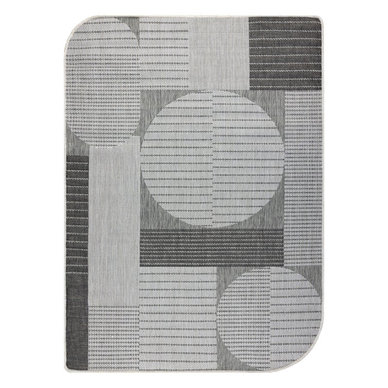 Dywan ORGANIC 2769 sizal Geometryczny ecru / szary - naturalny, nowoczesny nieregularny kształt 200x290 cm
