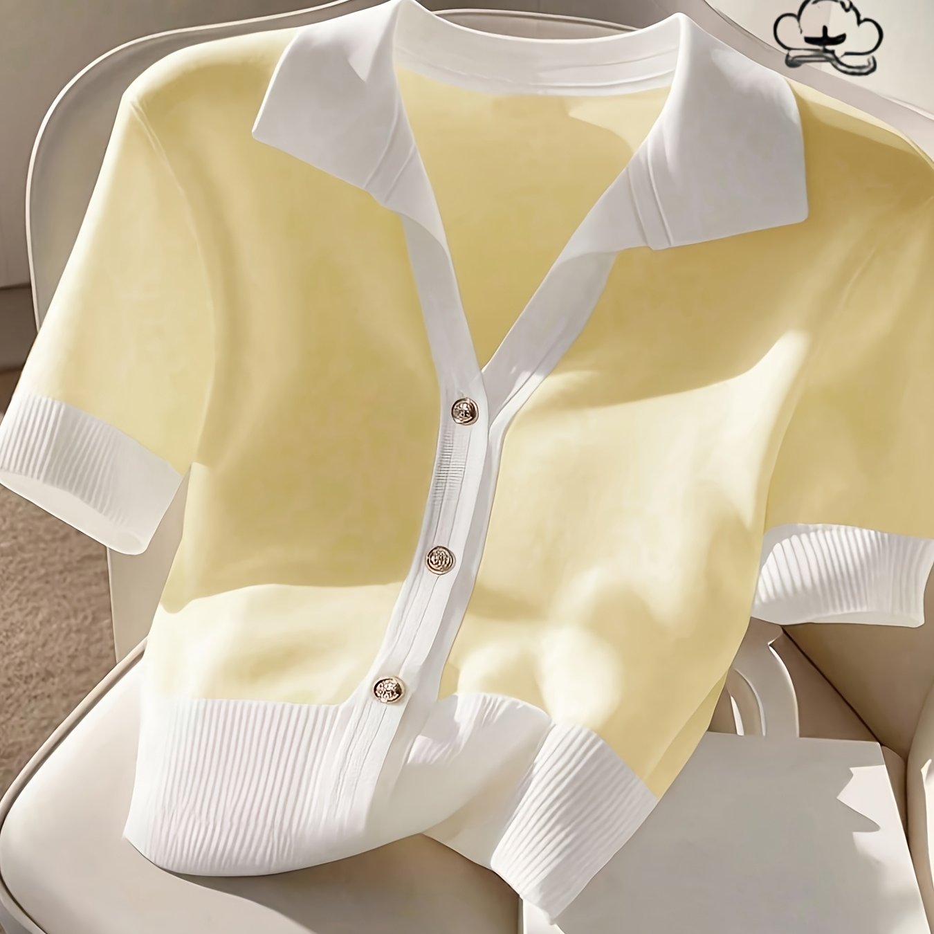 TEMU QD1116033 Letnia Miękka Casualowa Wszechstronna Bluzka Damska z Kołnierzykiem do Biura