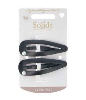 Solida Haarclip schwarz mit Perle metallfrei Klamry do włosów 1 szt.