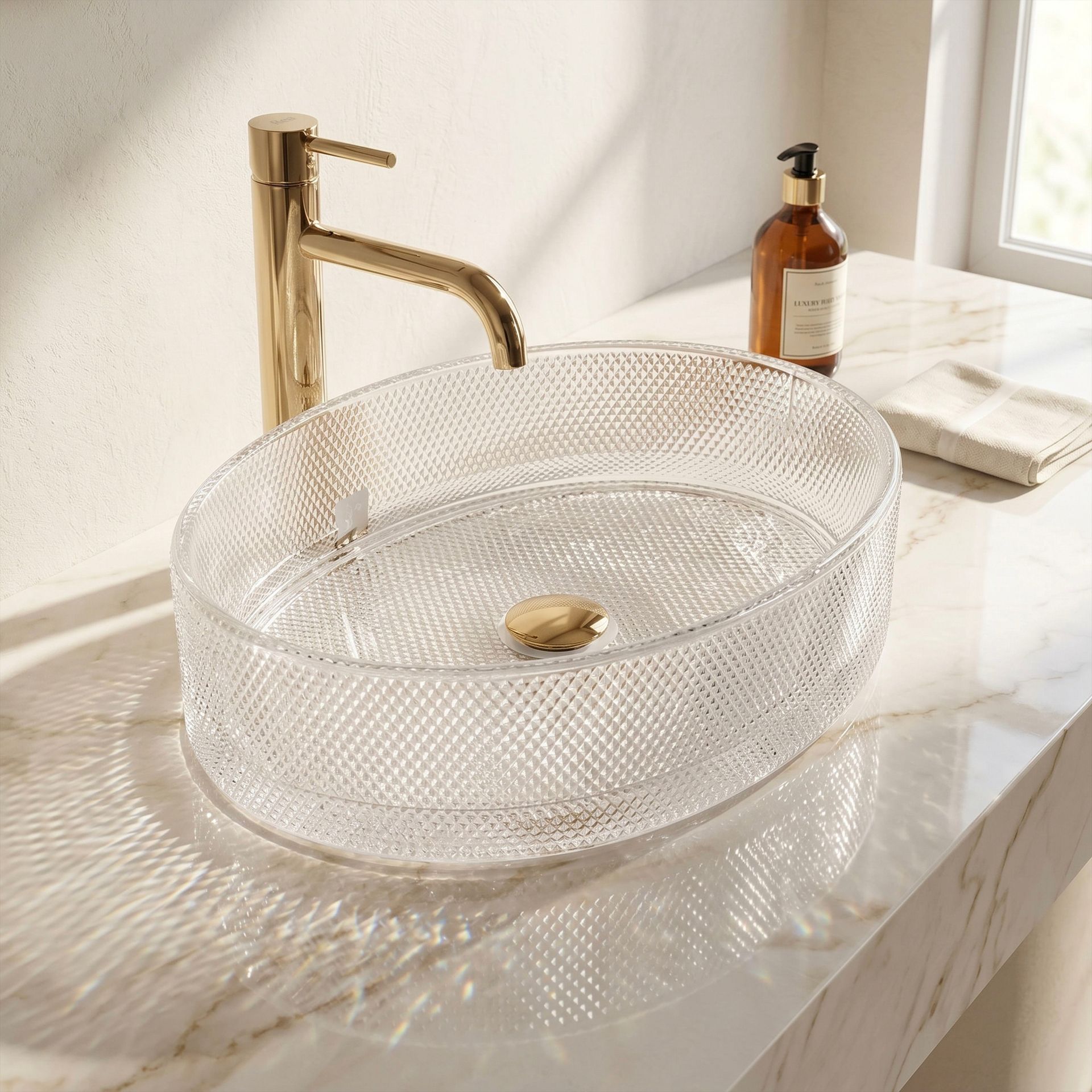 Rea Umywalka nablatowa Mirella Transparent REA-U3525