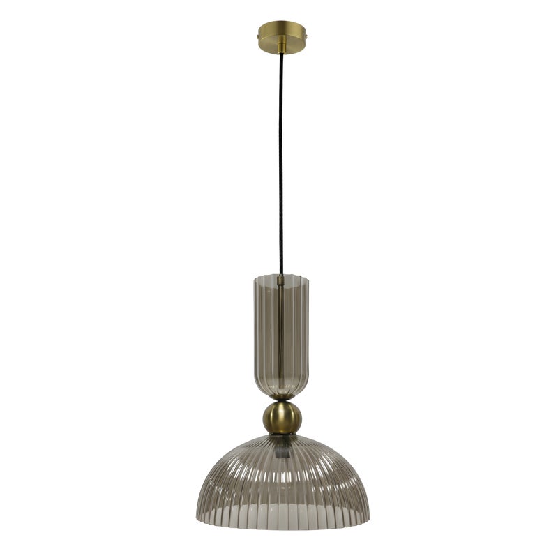Lampa wisząca Piega Smoked E27 dymione szkło Light Prestige