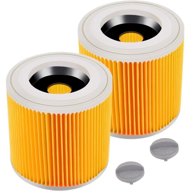Zestaw 2 filtrów wkładowych do odkurzaczy Kärcher WD3 Premium, WD2, WD3, WD3P, MV2, MV3 - Filtr zamienny do odkurzacza Kärcher 6.414-552.0/64145520