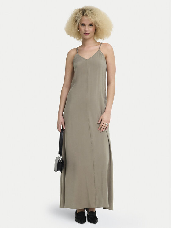 ONLY Sukienka letnia Madeli 15371094 Beżowy ciemny Regular Fit