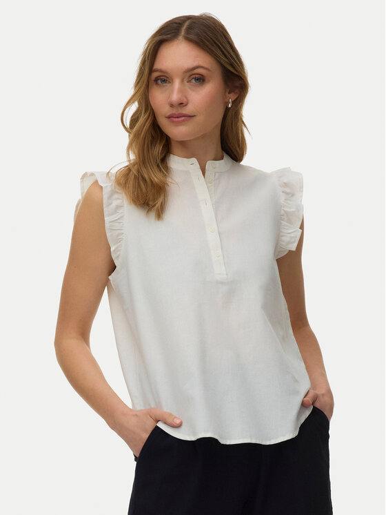 Vero Moda Bluzka Selma 10345667 Biały Regular Fit