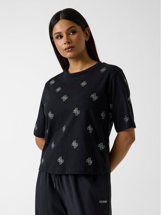 Guess T-Shirt 182440 Czarny Classic Fit