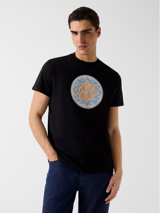 Guess T-Shirt 182433 Czarny Classic Fit