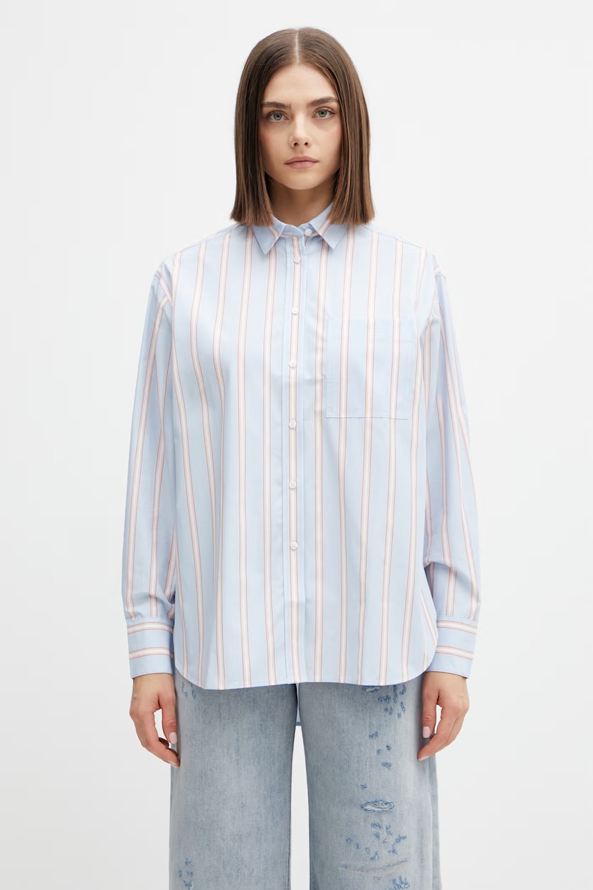 Lacoste koszula bawełniana damska