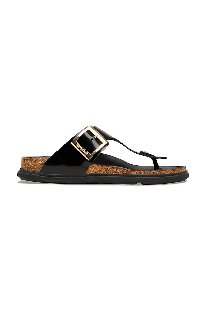 Birkenstock Gizeh klapki na płaskim obcasie damskie skórzane