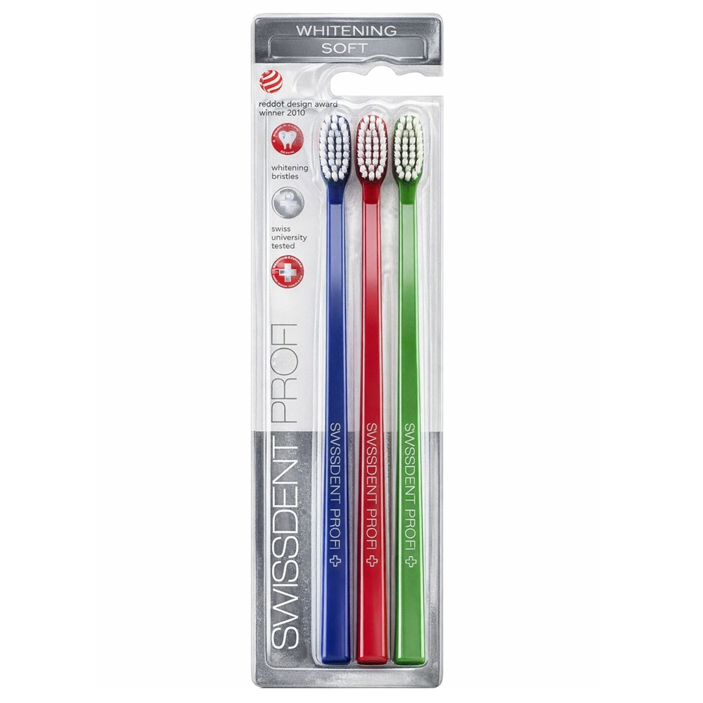 Swissdent Profi Whitening Soft szczoteczka do zębów 2szt+1szt