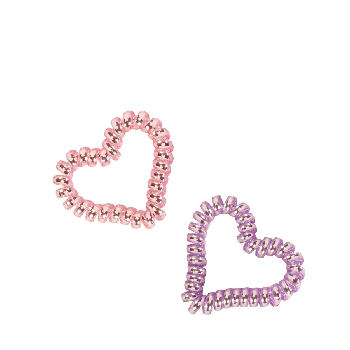 TAPTAP Gumki do Włosów Spirale Róż i Fiolet 2 Sztuki
