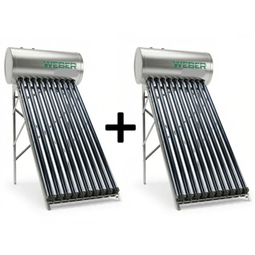 WEBER 2 X Solarny ciśnieniowy ogrzewacz wody, kolektor COMPACT 10/100