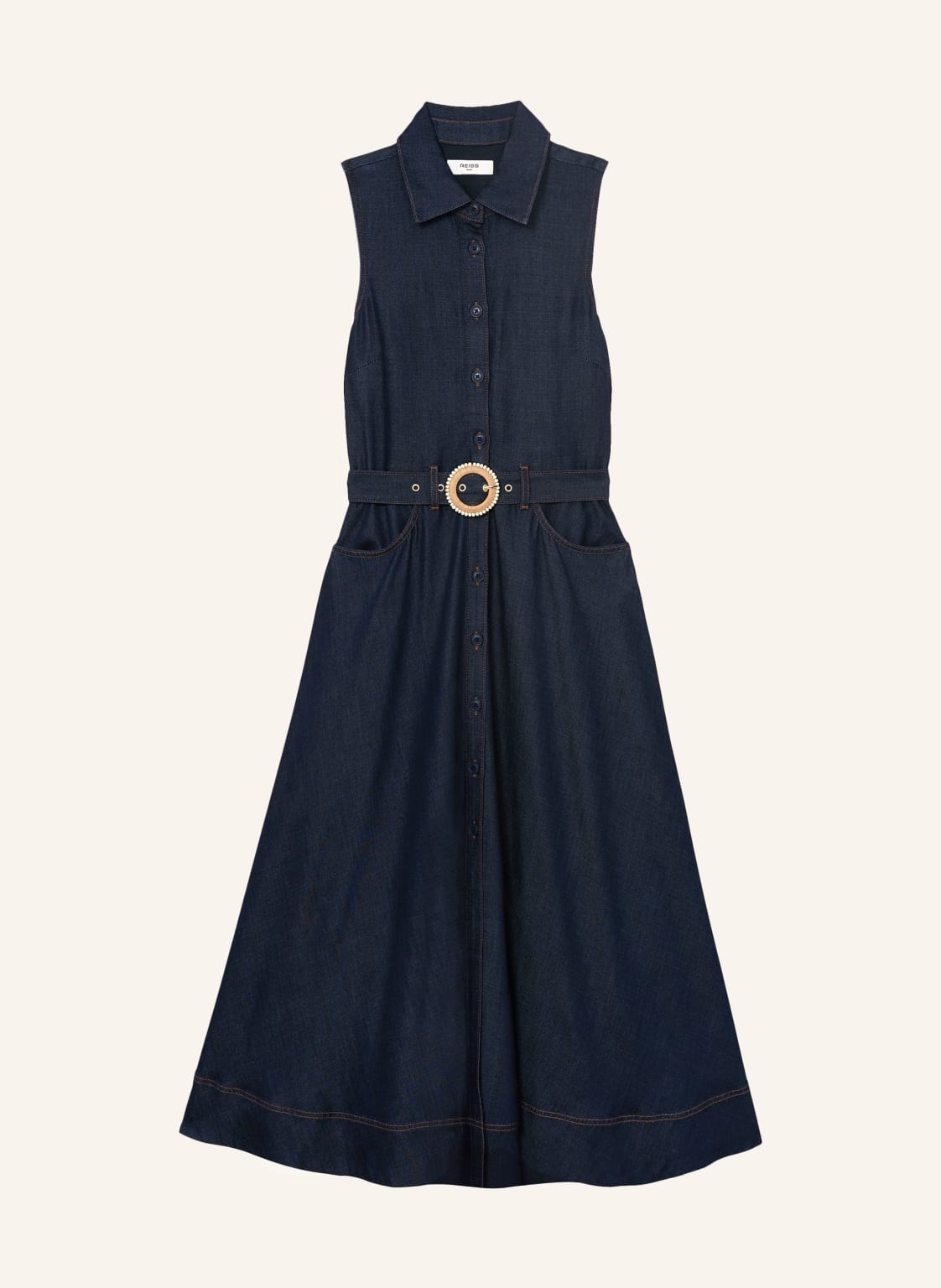 Reiss Sukienka Koszulowa Remi W Stylu Jeansowym blau