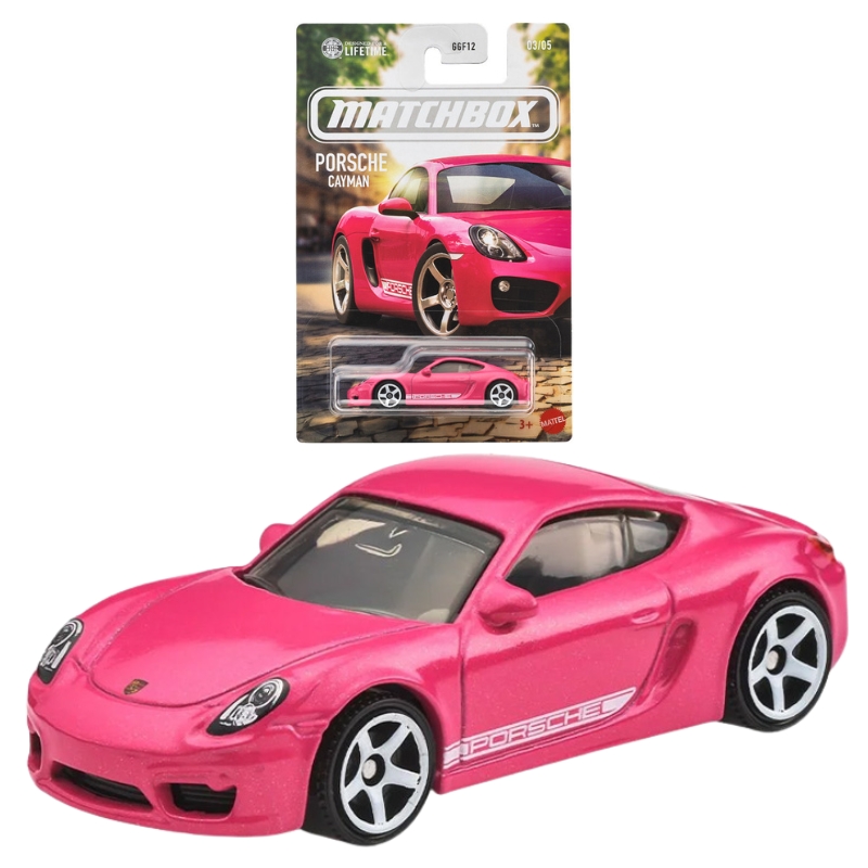 Matchbox Autko Kolekcjonerskie Samochód Metalowy Porsche Cayman Różowe