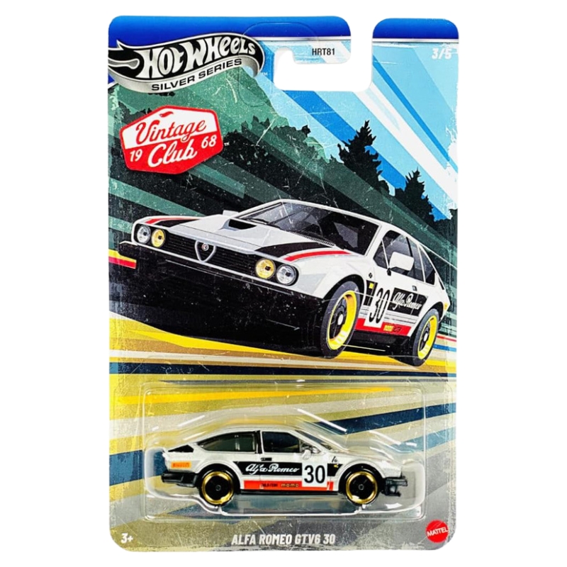 Hot Wheels Silver Series Vintage Autko Kolekcjonerskie Alfa Romeo GTV6 3.0 JKY30