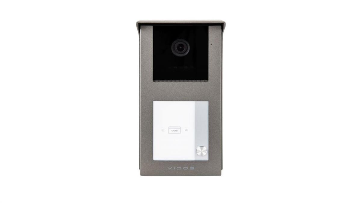 VIDOS Stacja bramowa jednolokatorska z czytnikiem RFID. Kamera Full HD, kąt widzenia ok. 125 2IP S201-1