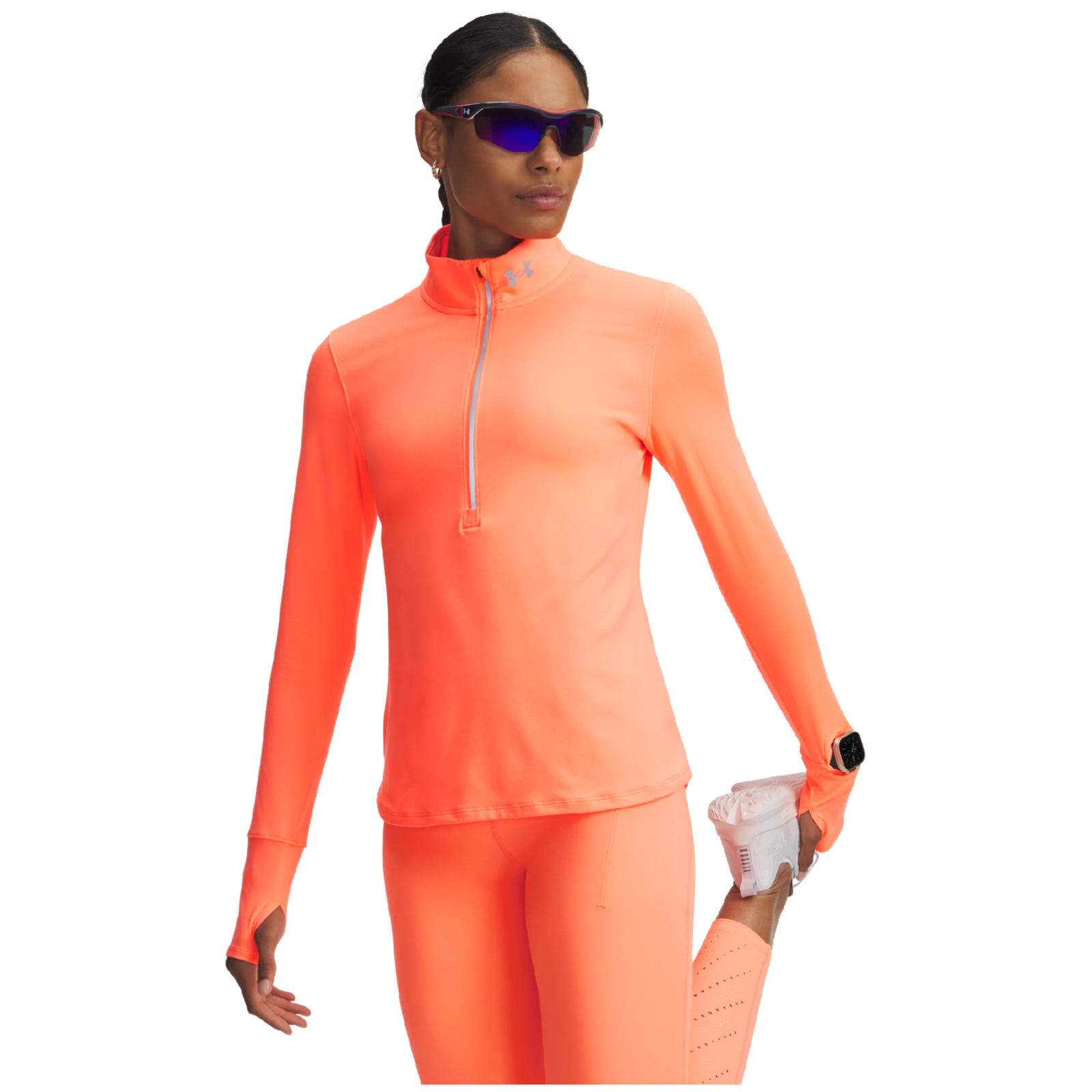 Koszulka damska Under Armour Launch Pro Half Zip Rozmiar: M / Kolor: czerwony