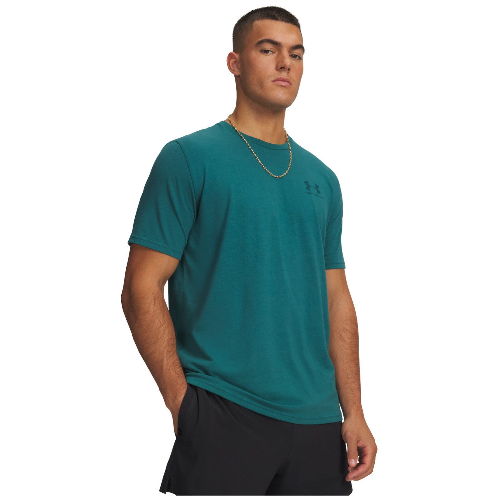 Koszulka męska Under Armour Sportstyle Left Chest SS Rozmiar: L / Kolor: zielony